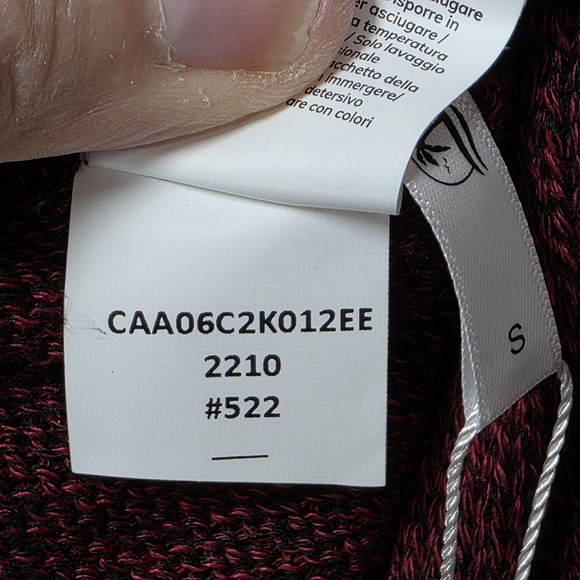 Cupshe Choir Shirt Mini Sweater Dress Sz S Bell Sleeves Faux Wrap Burgundy NWT - Picture 13 of 16